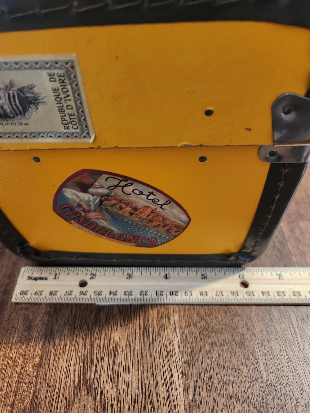 Vintage Yellow/Brown/Green Storage/ Decor